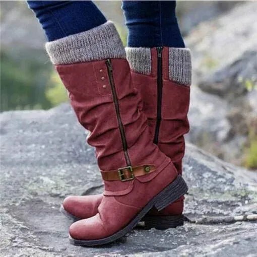 Zahara | Winter Boots for Women | Detail Knit Cuff - Nalani - Fashion Clothing and Decor