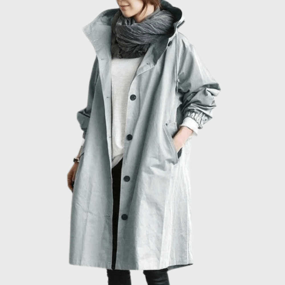 Zahara | Women’s Coat | Trench Longline Hooded - Nalani - Fashion Clothing and Decor