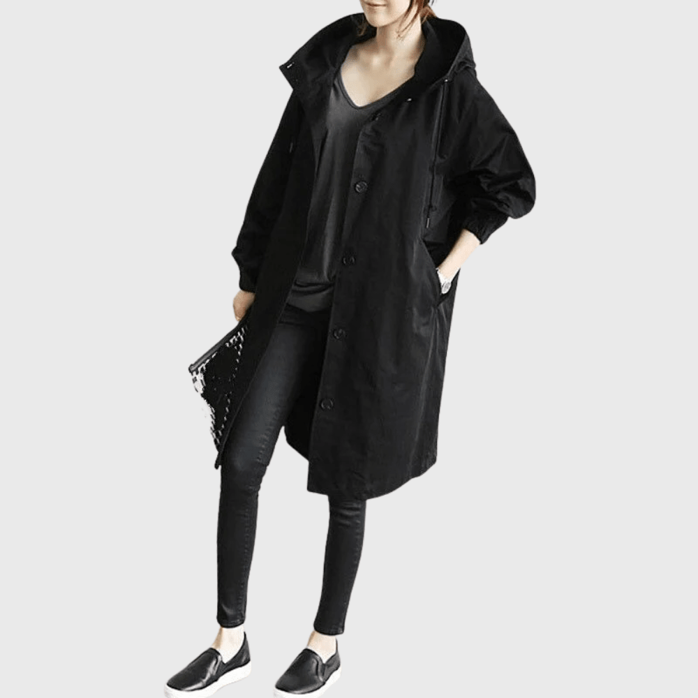 Zahara | Women’s Coat | Trench Longline Hooded - Nalani - Fashion Clothing and Decor