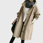 Zahara | Women’s Coat | Trench Longline Hooded - Nalani - Fashion Clothing and Decor
