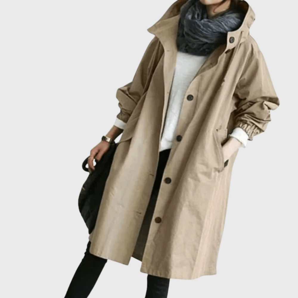 Zahara | Women’s Coat | Trench Longline Hooded - Nalani - Fashion Clothing and Decor