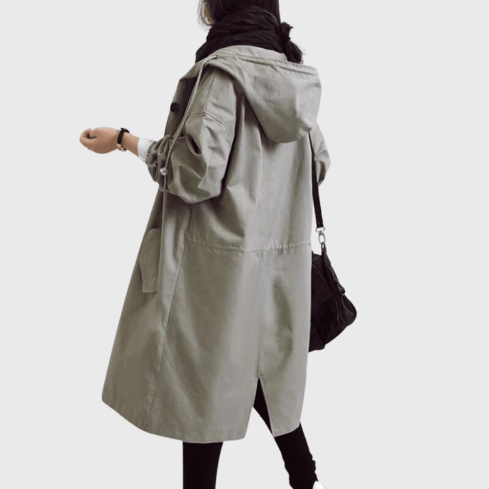 Zahara | Women’s Coat | Trench Longline Hooded - Nalani - Fashion Clothing and Decor