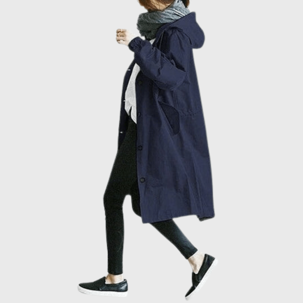 Zahara | Women’s Coat | Trench Longline Hooded - Nalani - Fashion Clothing and Decor
