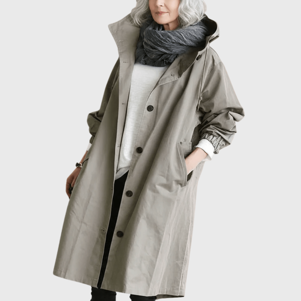 Zahara | Women’s Coat | Trench Longline Hooded - Nalani - Fashion Clothing and Decor