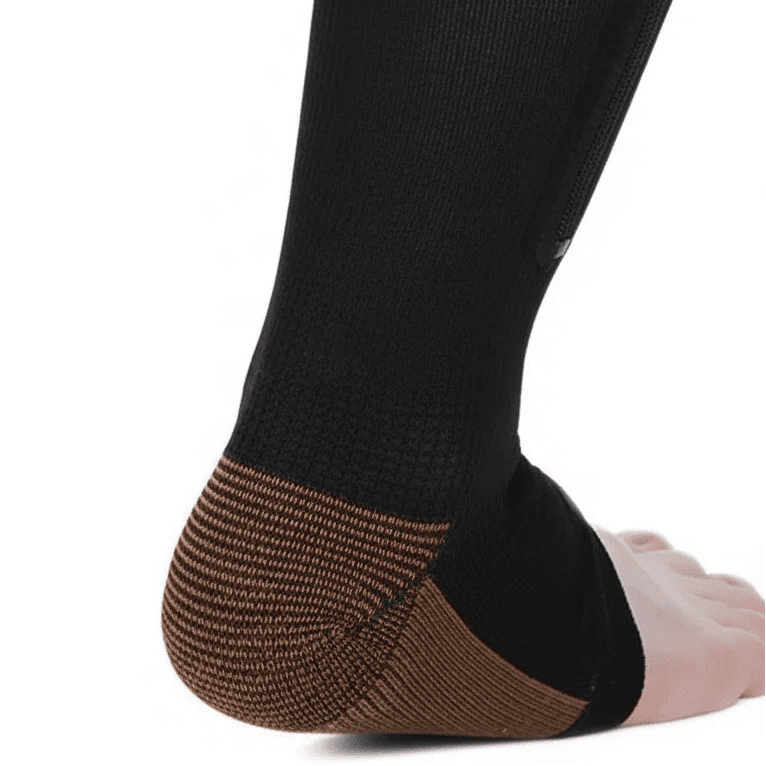 Zipper Support Socks – Open Toe Zip-Up Socks for Men & Women, Easy On & Off, Beige or Black, S–XXL - Nalani - Fashion Clothing and Decor