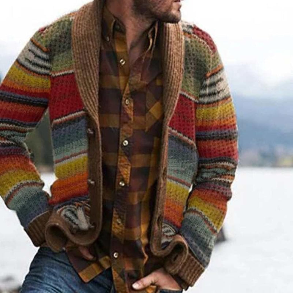 Wilshire Men's Knit Cardigan with Shawl Collar