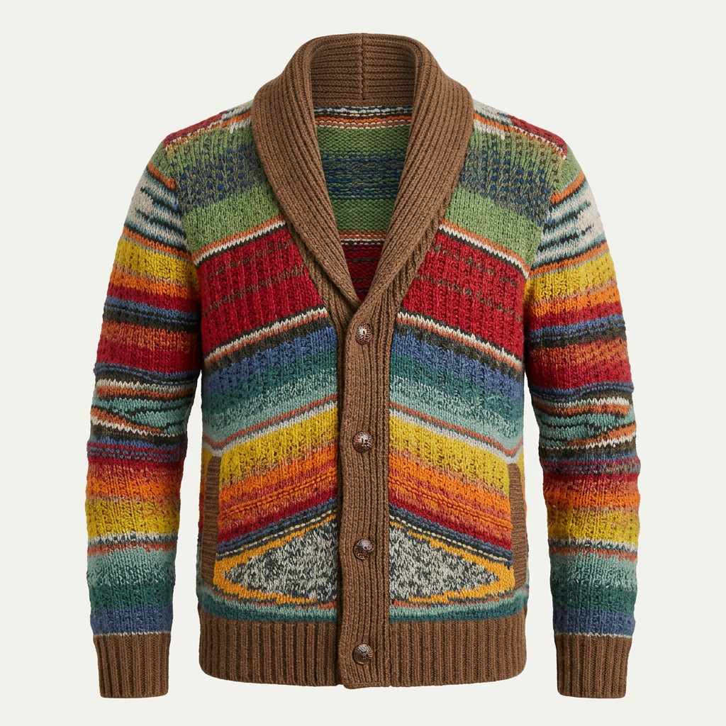 Men's Shawl Collar Cardigan – Open Front Knit Cardigan Sweater with Relaxed Fit, M–4XL – Wilshire