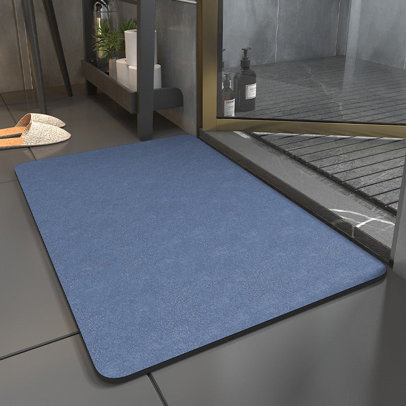 Microsuede Bath Mat – Quick Dry Non-Slip Thin Bathroom Rug, Soft & Absorbent, 0.14 in Thick, 4 Colors, 3 Sizes