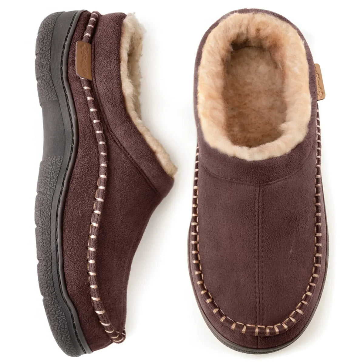 Men's Warm Lined Slippers – Closed Back House Shoes with Non-Slip Sole, Ankle High, 5 Colors, EU 38–47 – Mane