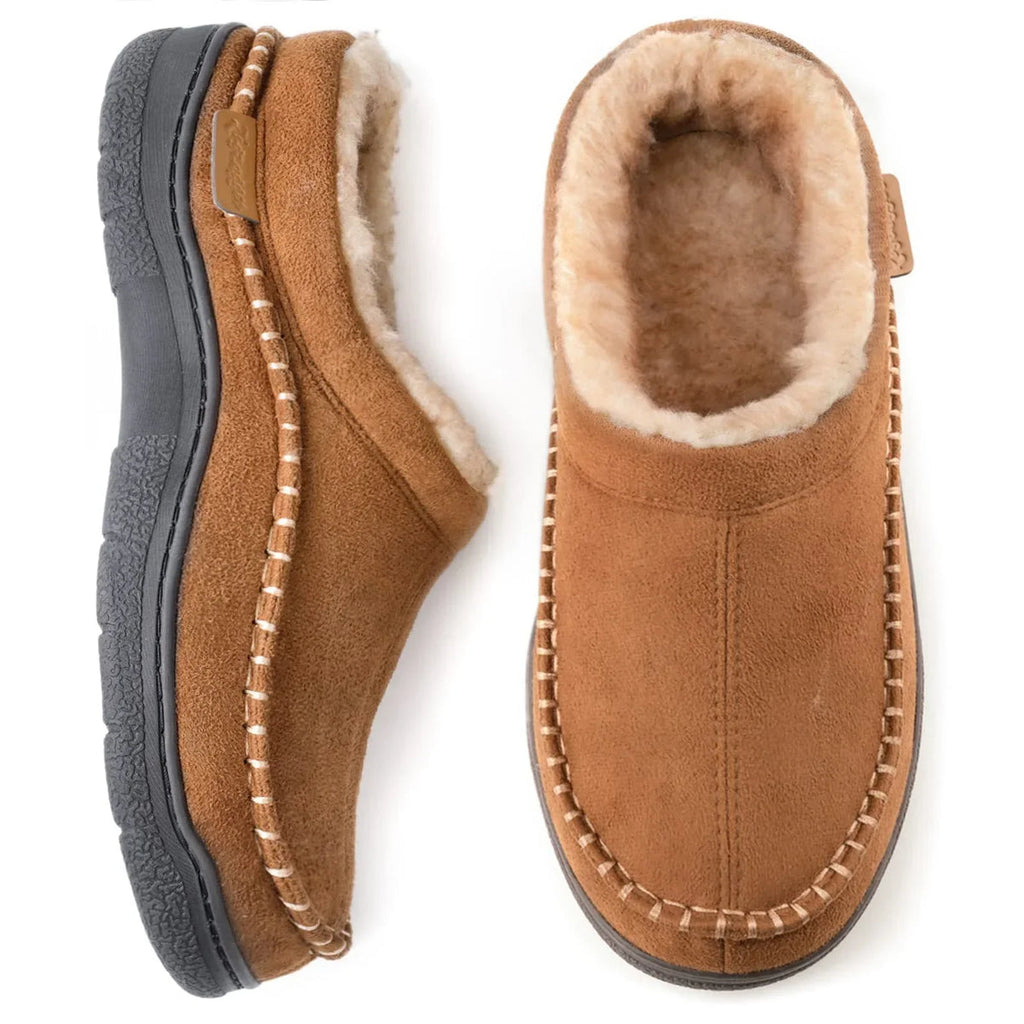 Men's Warm Lined Slippers – Closed Back House Shoes with Non-Slip Sole, Ankle High, 5 Colors, EU 38–47 – Mane